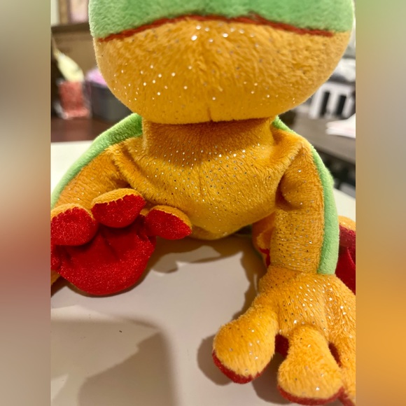 Ganz Webkinz plush green sparkly tree frog rainforest toy - Picture 3 of 8